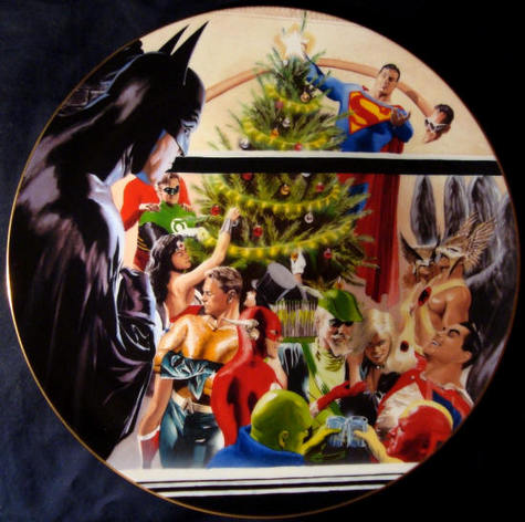 JLA Christmas plate