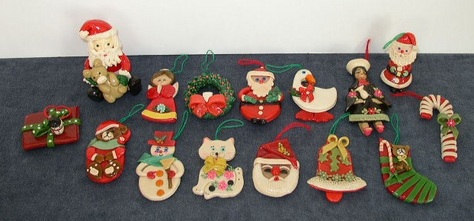 Vintage, Handmade Dough Ornaments