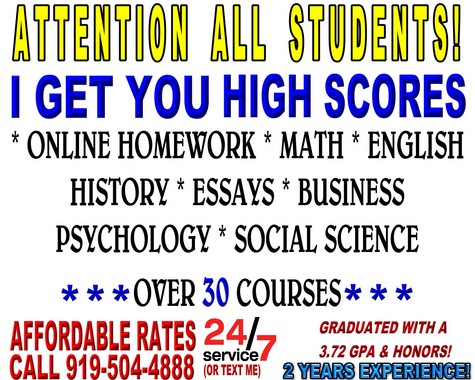 HELP WITH HOMEWORK, ESSAYS, WRITING, TESTING, GET HIGH SCORES