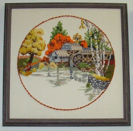 Item #1 - Beautiful, Old, River Mill Scene