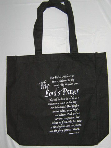 front view of Lords prayer bag