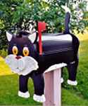 black cat mailbox