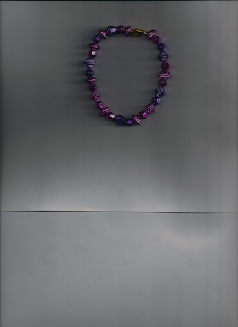 Magenta, Purple Metallic Lightweight 6-1/2 inch gold-plated clasp, gold-plated wire bracelet.
