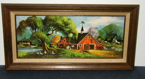 Vintage, Americana Barn/Farm Scene