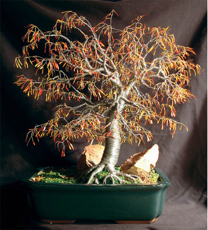 Autmn Bonsai - Wire Tree Sculpture