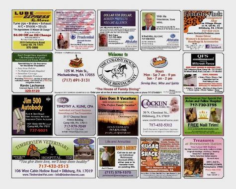 Advertising Placemat by Marcan Advertising, Inc.