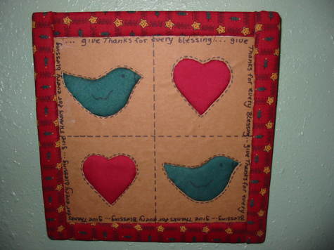 Bird Blessings Christmas Wall Hanging